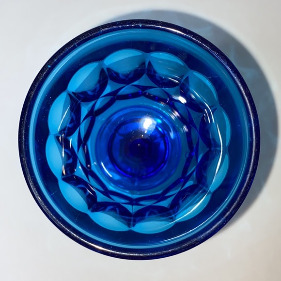 Noritake Perspective Blue Pressed Glass Goblet - Picture 2 of 7